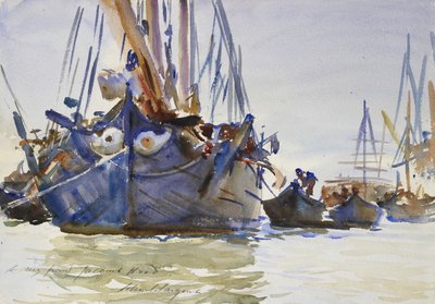 Italian sailing Vessels at Anchor by John Singer Sargent